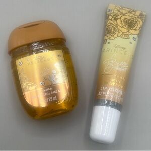 Bath and Body Works Disney Princess BELLE Lip Gloss and Hand Gel NEW